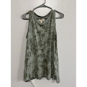 Current/Elliot Army Green Camo Distressed Sleeveless Tank‎ Size 2 M